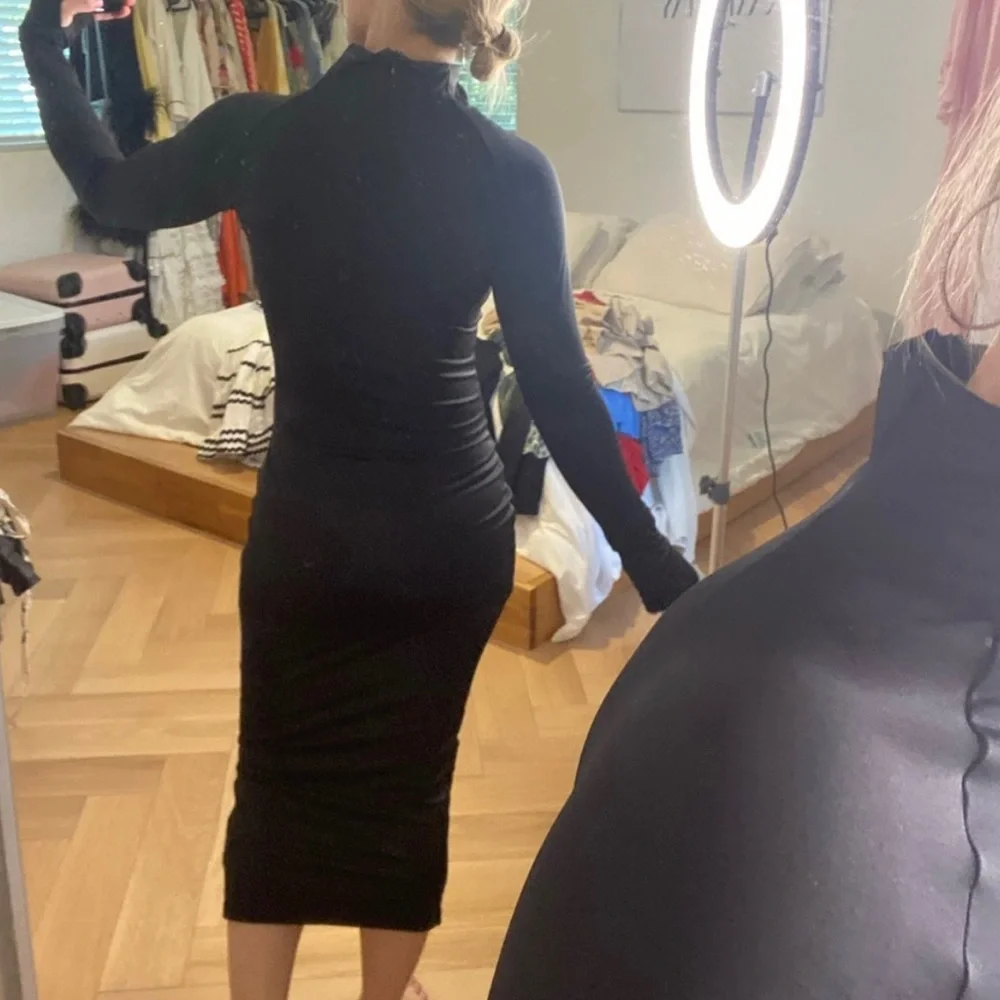 ❌ SOLD ❌ Sophisticated Black Turtleneck Dress - Picture 2 of 4